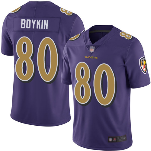 Baltimore Ravens Limited Purple Men Miles Boykin Jersey NFL Football #80 Rush Vapor Untouchable->women nfl jersey->Women Jersey